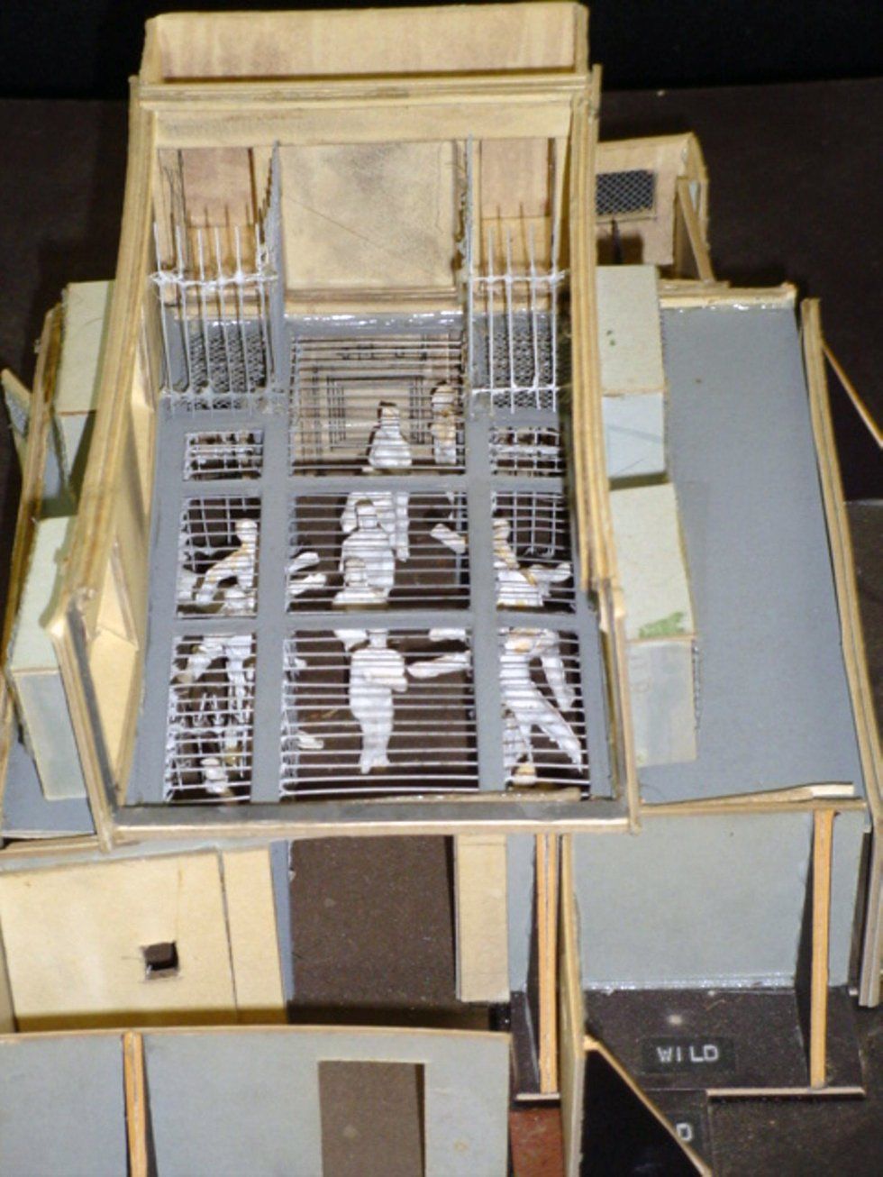 A model of the set of the prison.