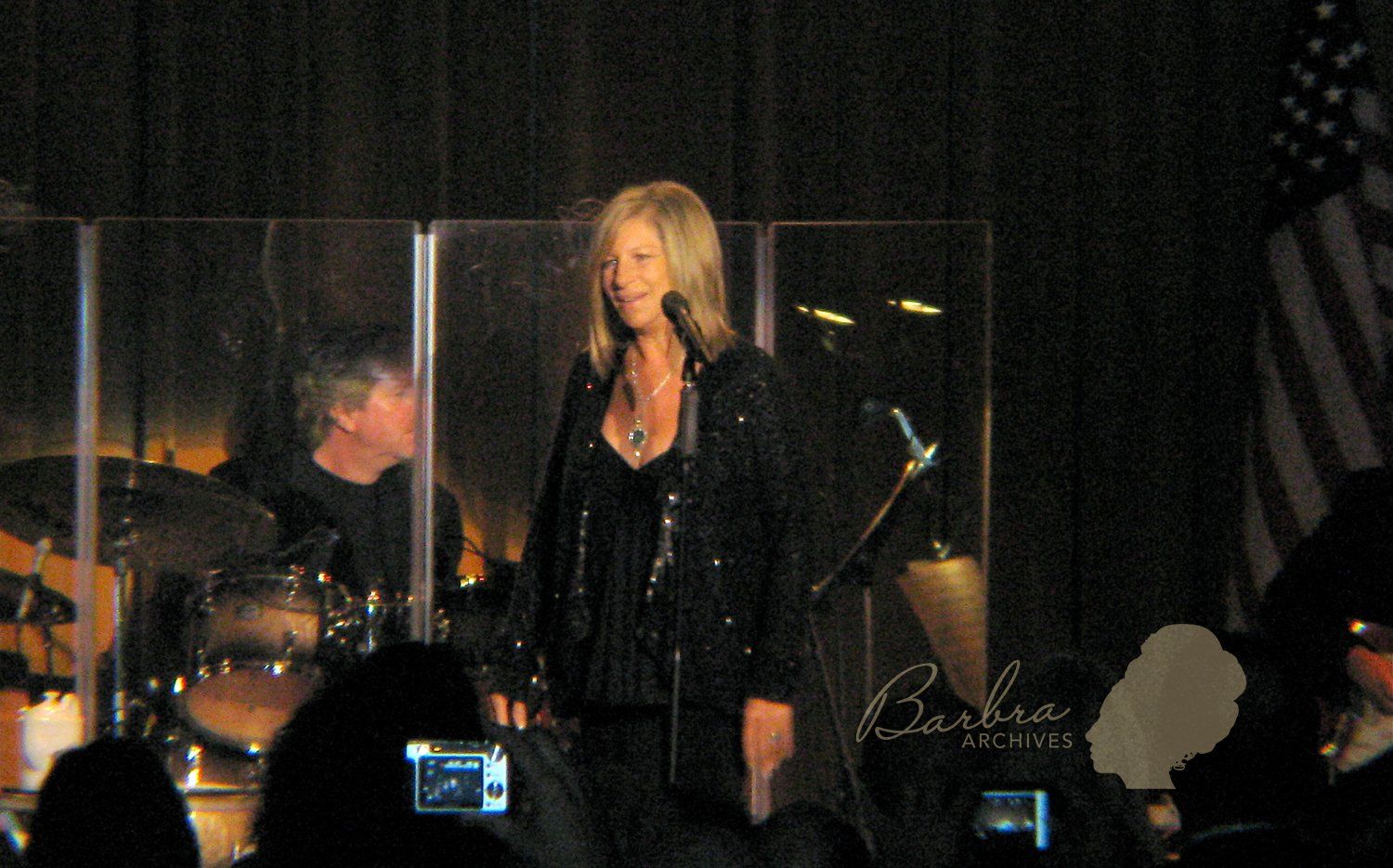 Streisand sings at an Obama fundraiser, 2008.  Photo by: Rafe Chase