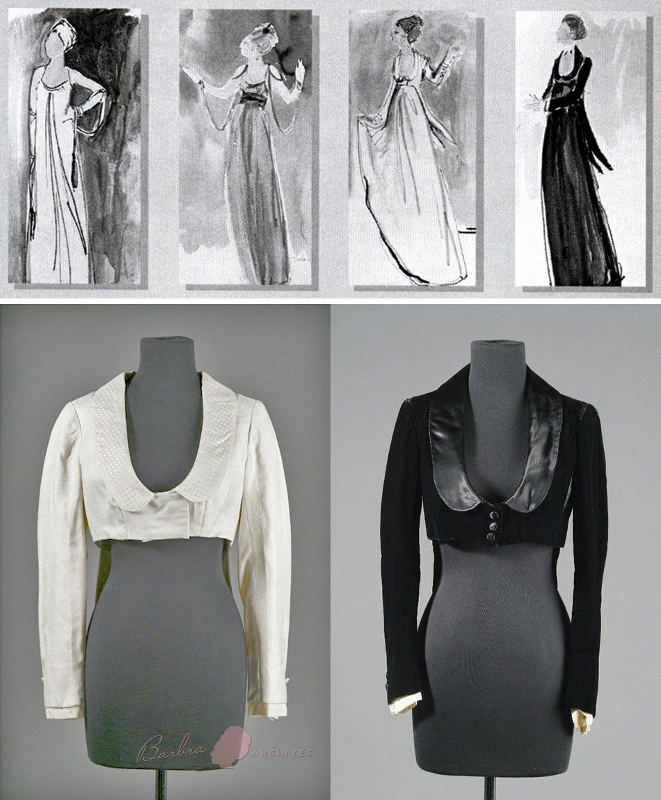 Streisand's costume sketches for this show, plus the tuxedo tops she wore.