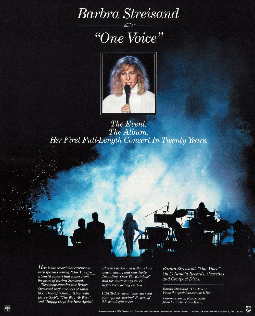Columbia Records ad for the One Voice album.
