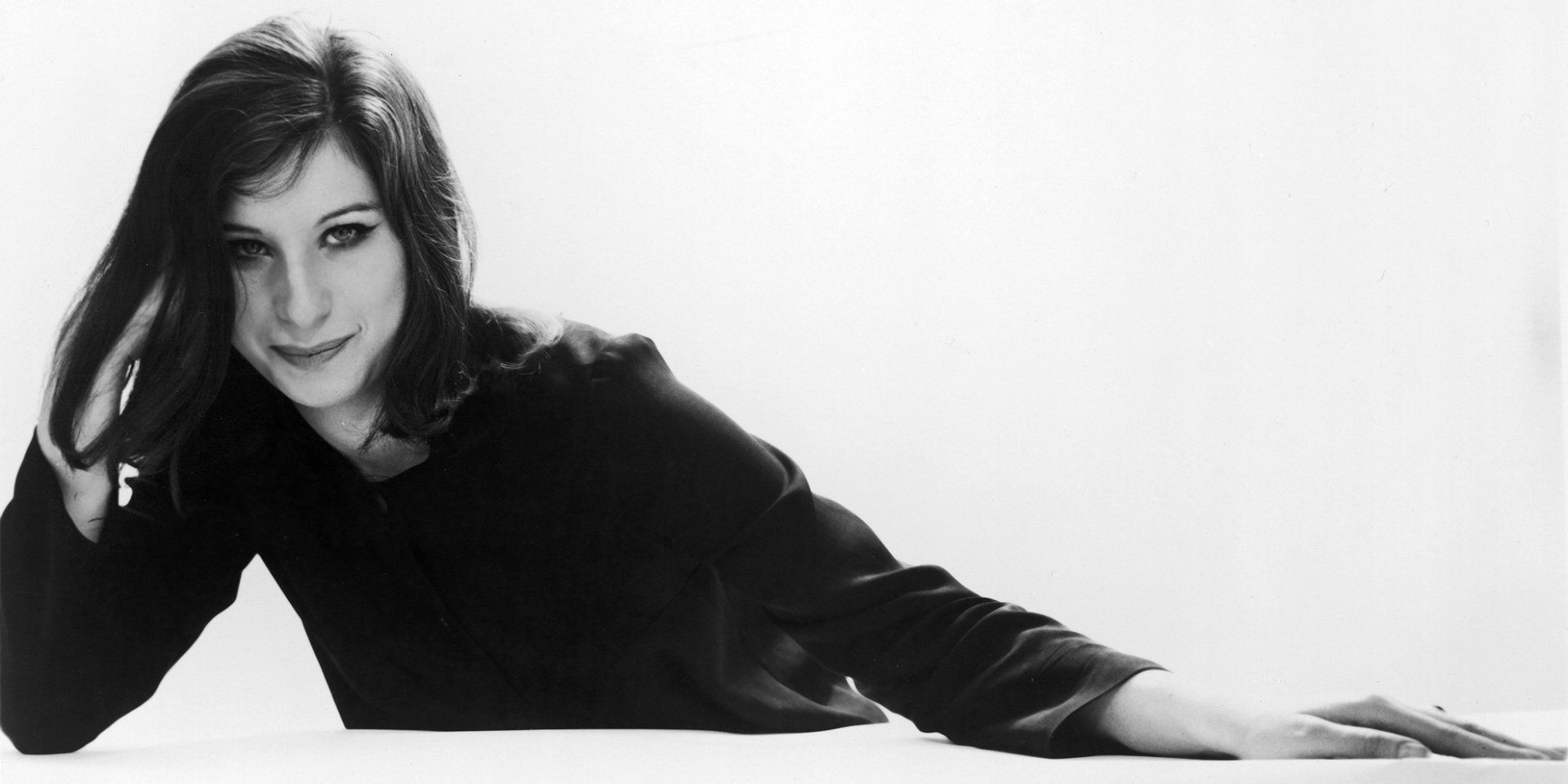 Portrait of Barbra Streisand by Columbia Record's photographer Hank Parker.