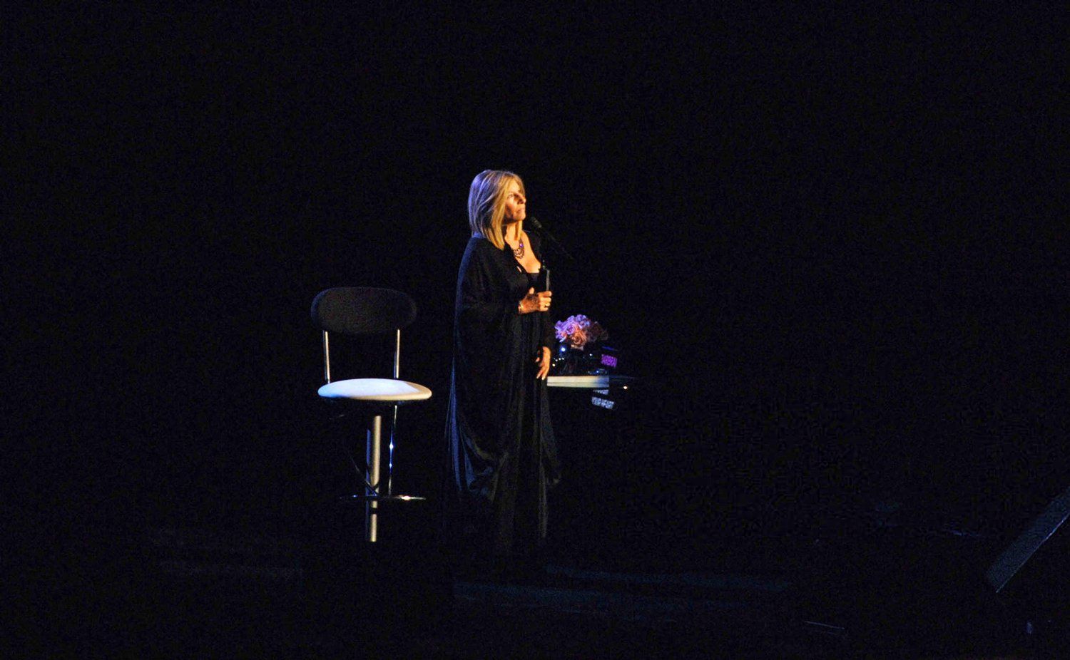 Barbra Streisand singing on stage at Planet Hollywood, Las Vegas, 2007. Photo by Dave M . Benett