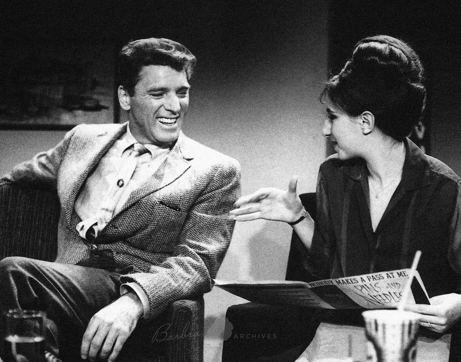 Burt Lancaster and Barbra Streisand on PM East, 1961.
