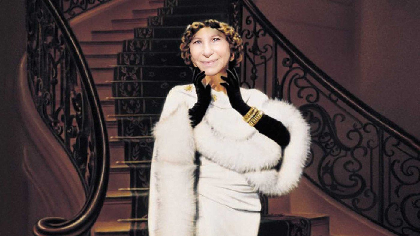 Comic photo of Streisand as Norma Desmond