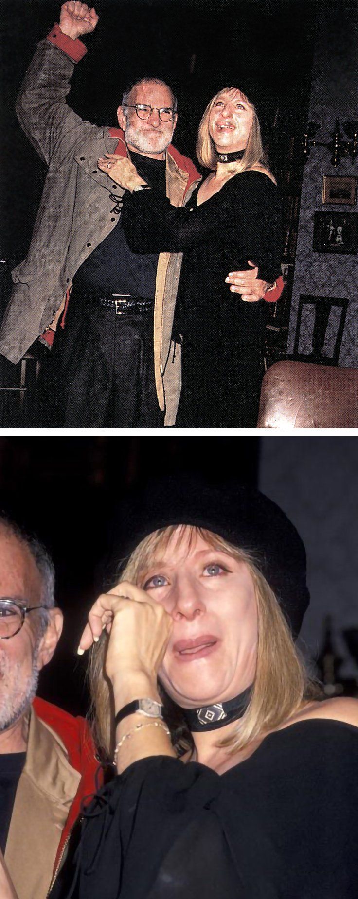 Larry Kramer and Barbra Streisand at the 1993 reading of the play.