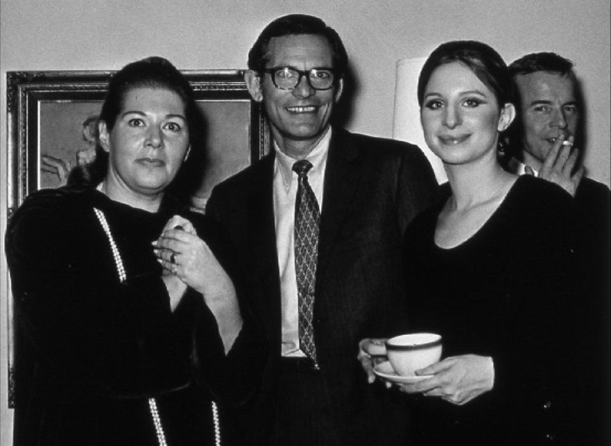 Marilyn and Alan Bergman pose with Streisand backstage at the Riviera Hotel, Las Vegas.