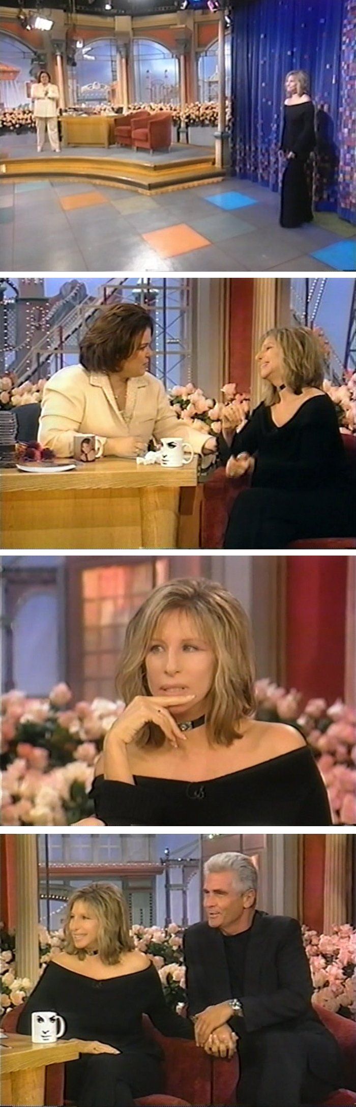 Images of Barbra Streisand on the Rosie O'Donnell Show.