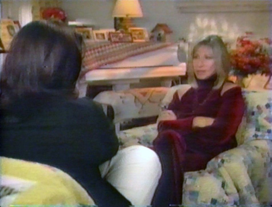 Rosie sitting with Barbra during the interview, 1999.