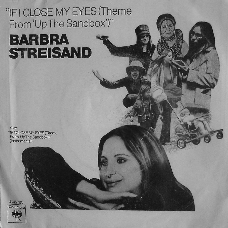 45 rpm single of the Theme from Up the Sandbox sung by Barbra Streisand