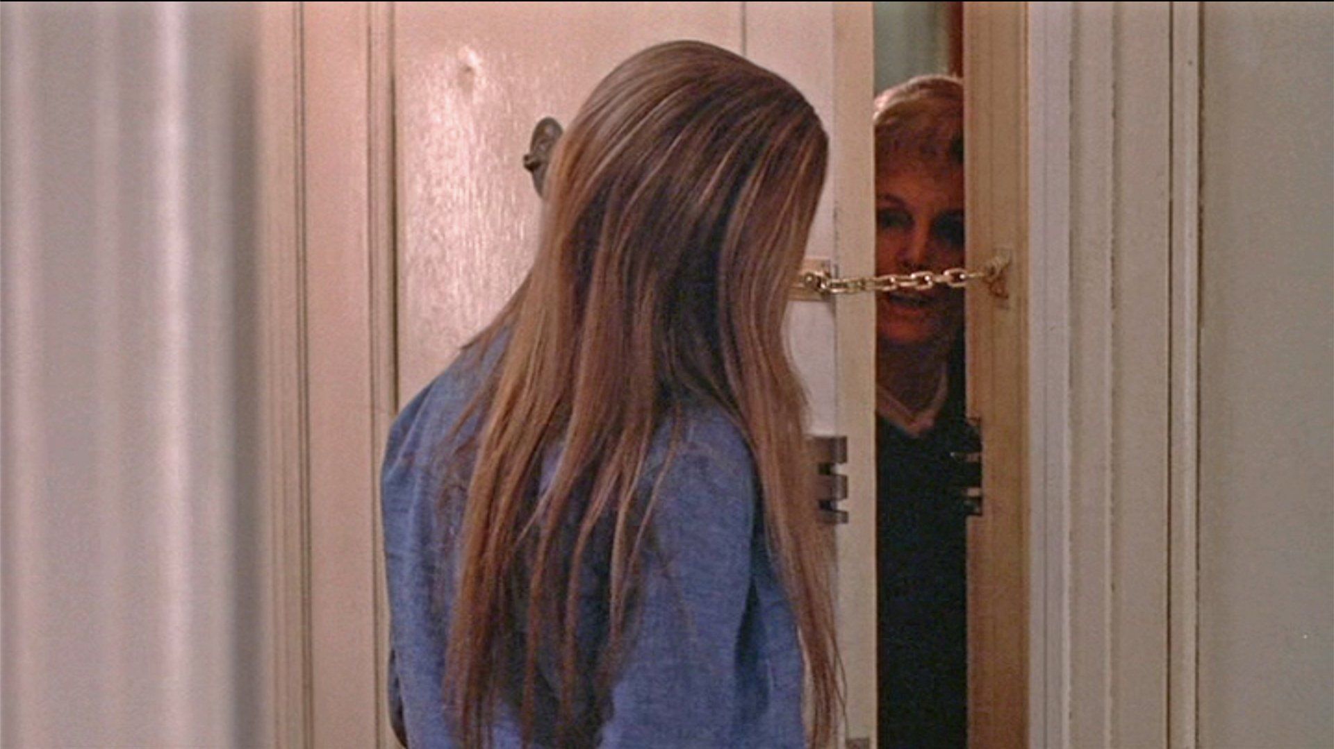 Scene of Margaret at the door with her mother.