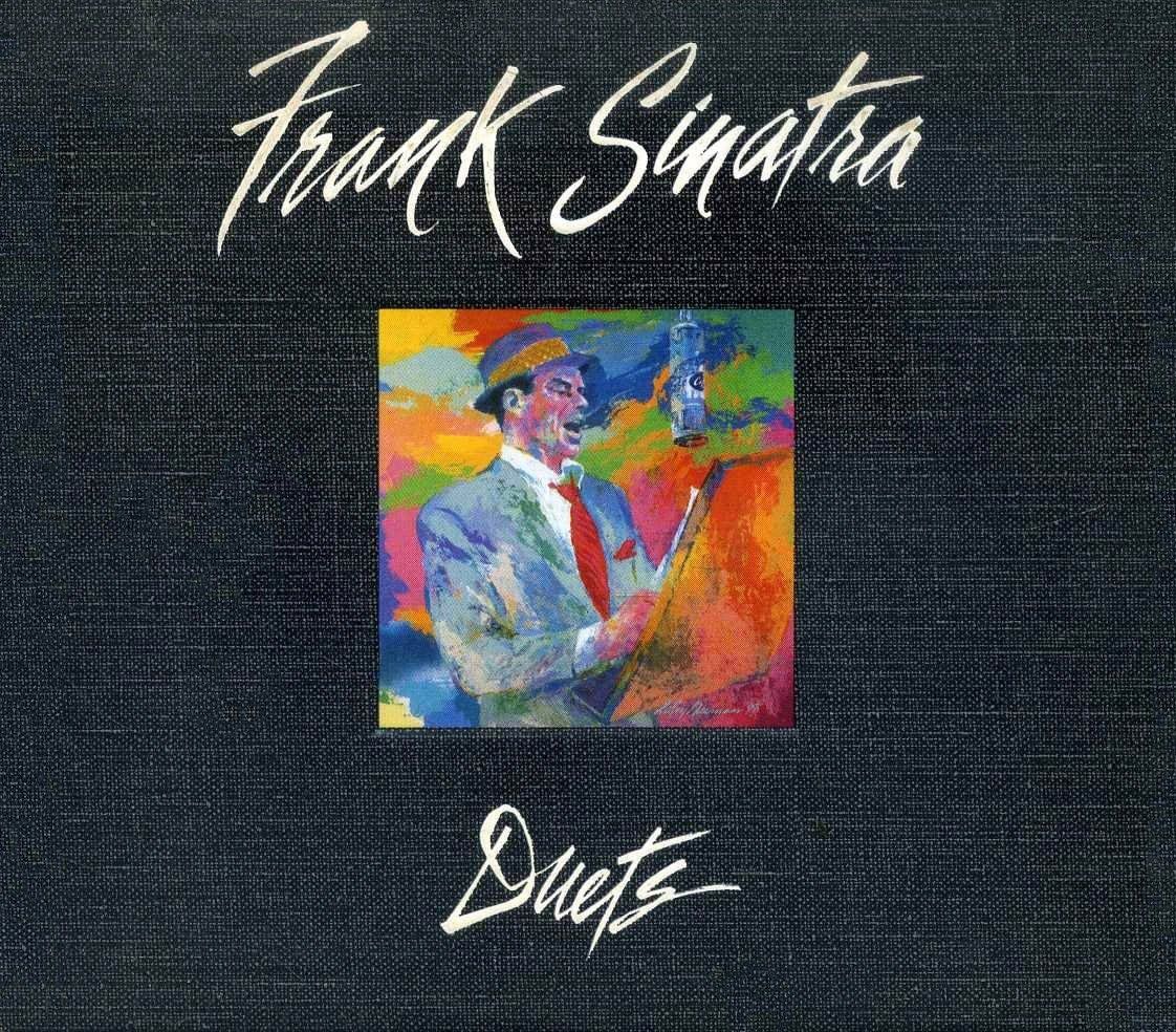 Front cover of Frank Sinatra Duets (in black fabric slipcover).