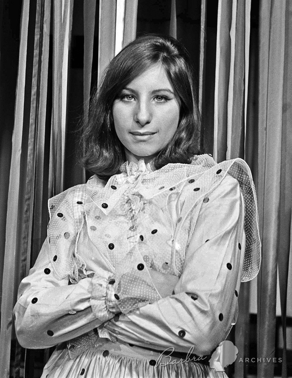 Barbra Streisand in publicity photo for Harry Stoones.