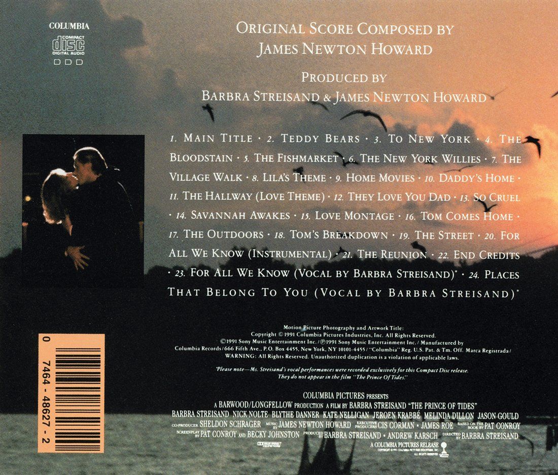 Prince of Tides back cover of CD