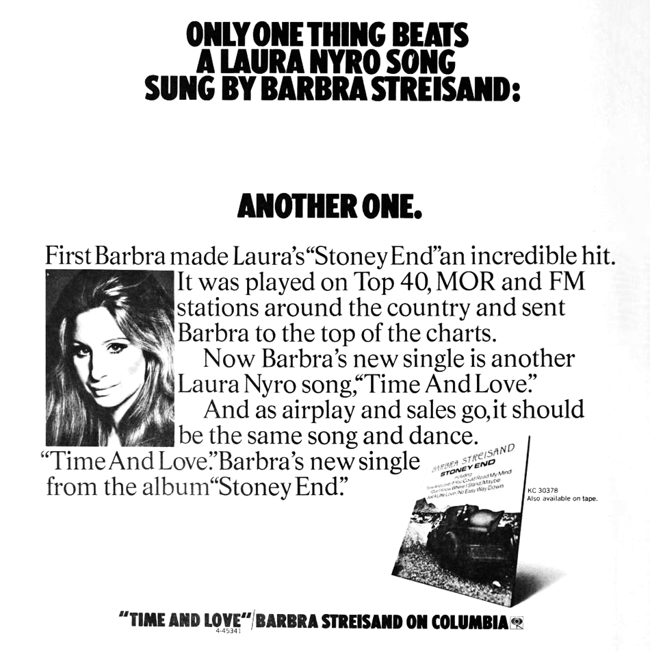 Columbia Records ad for the single of Time and Love.