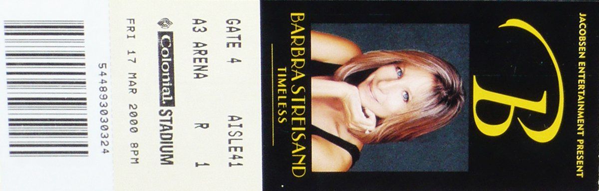 VIP concert ticket to 17 March Streisand show courtesy of Anthony Lucca
