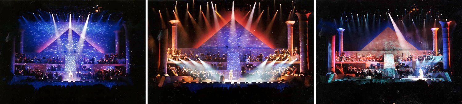 Streisand's impressive pyramid set for Timeless.