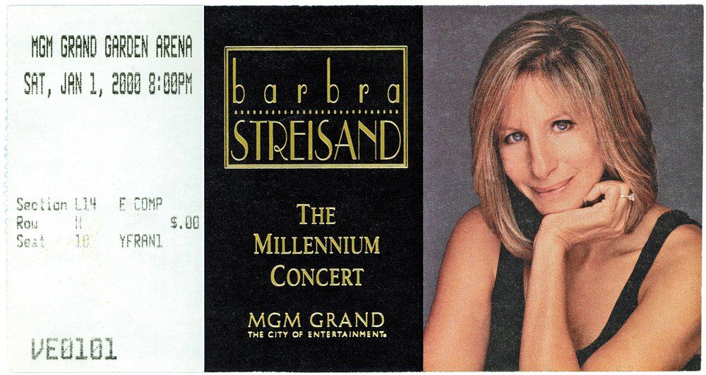 A Las Vegas ticket to Streisand's Millennium Concert at the MGM Grand.