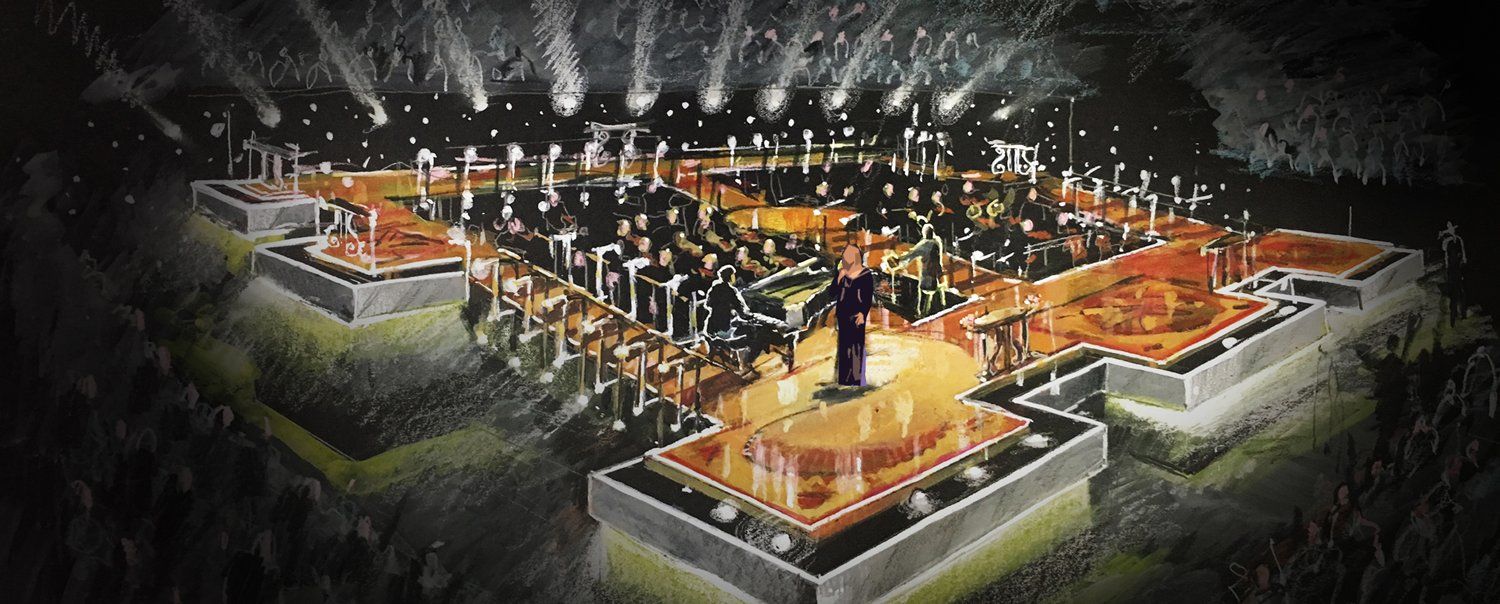 Artist's rendering of the 2006 concert stage.