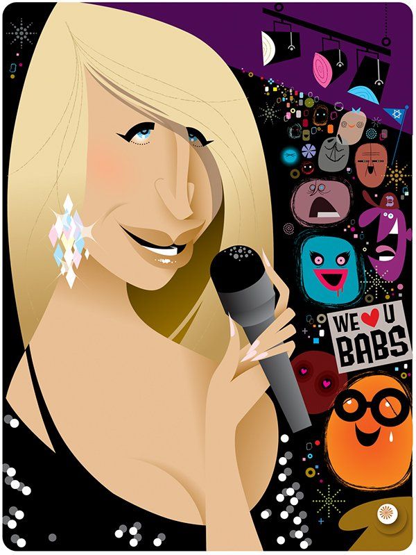 Illustration of Barbra Streisand by Kirsten Ulve.