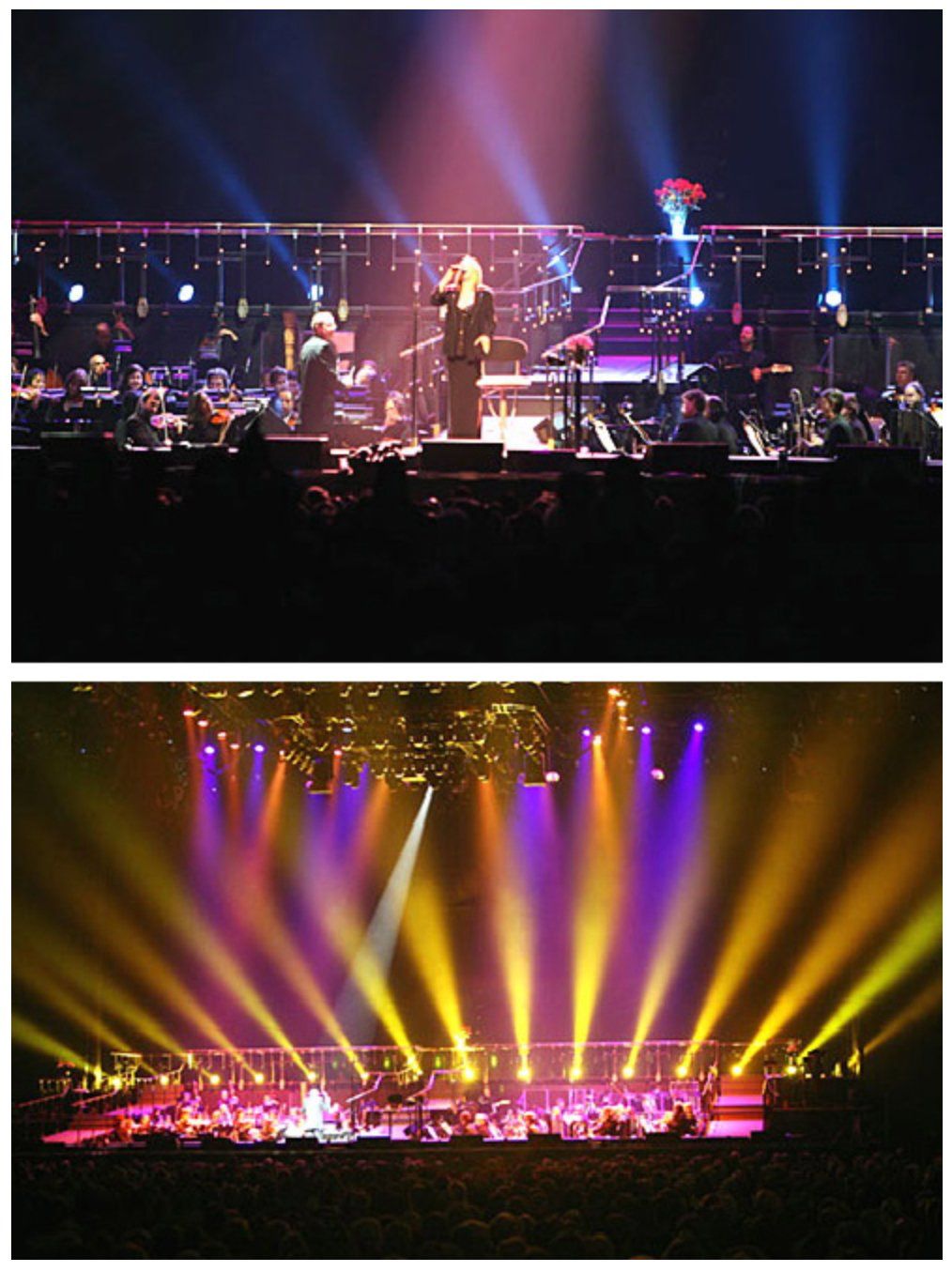 Photos of Streisand on stage in Atlanta, 2006.