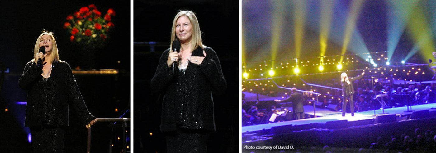 Photos of Streisand in Montreal, Canada for her 2006 concert tour.