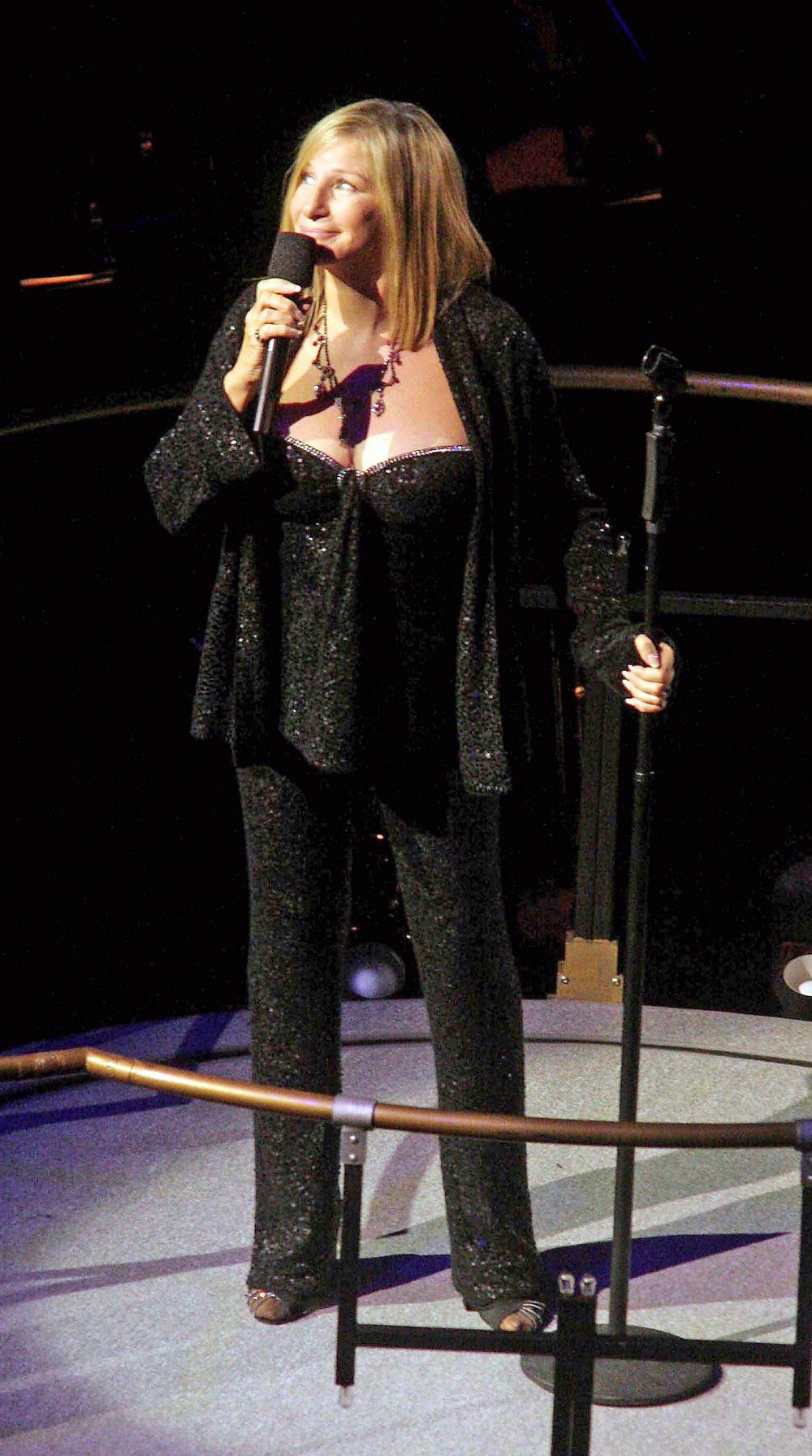 Barbra wearing her second First Act outfit in New York. Photo by: John Barrett