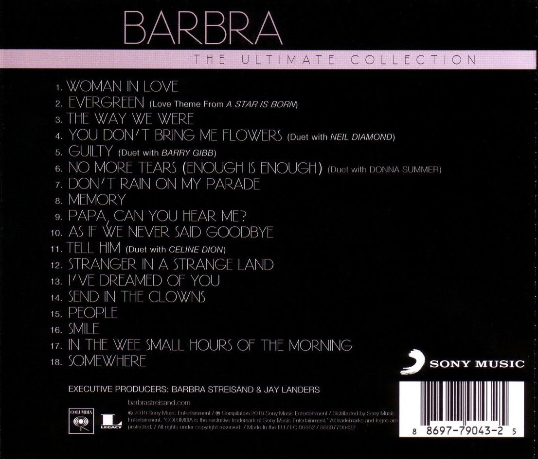 Back cover of The Ultimate Collection CD