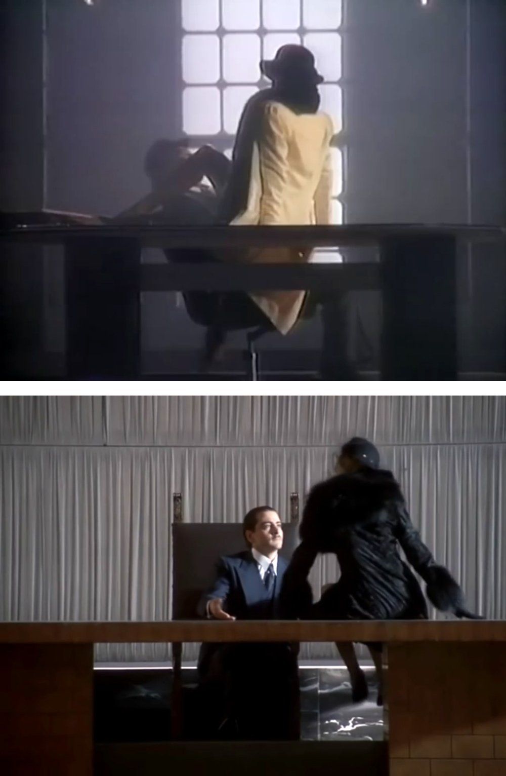 Comparison of Barbra's video with scene from Bertolucci film.