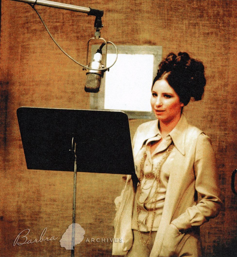 Streisand in the recording booth