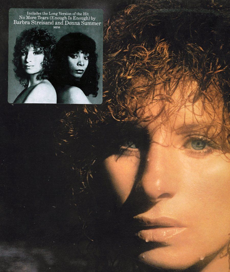 Columbia Records put a sticker on the front of Barbra's WET album to advertise the duet with Donna Summer.