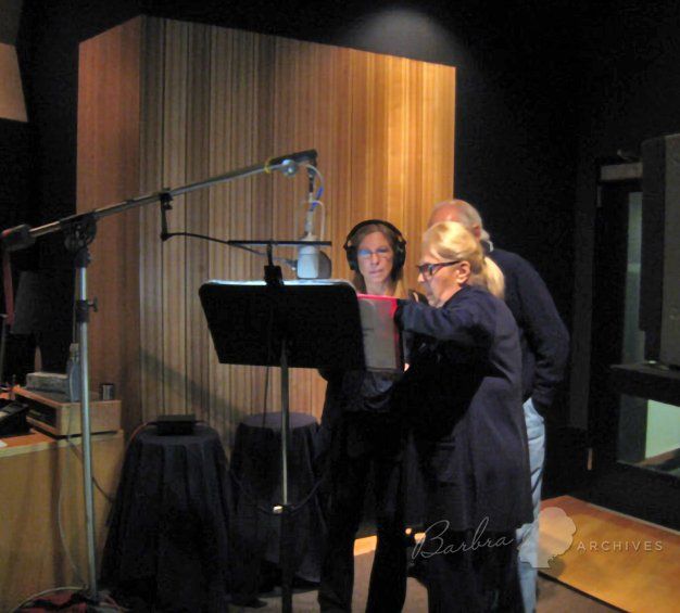 Streisand in the studio with Marilyn and Alan Bergman.  Photo courtesy: Jay Landers
