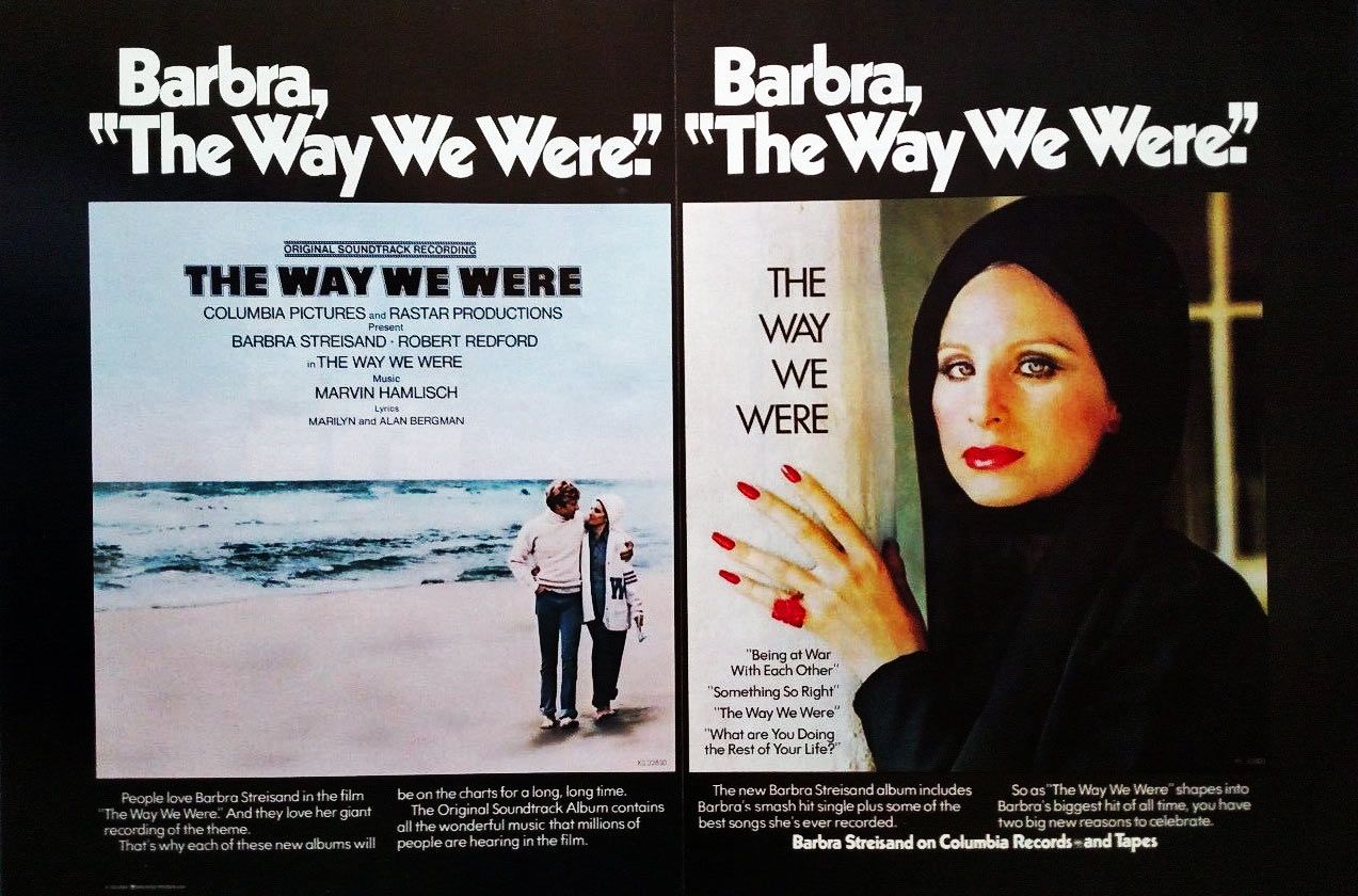 Columbia Records ad, advertising both the soundtrack and studio albums of The Way We Were.