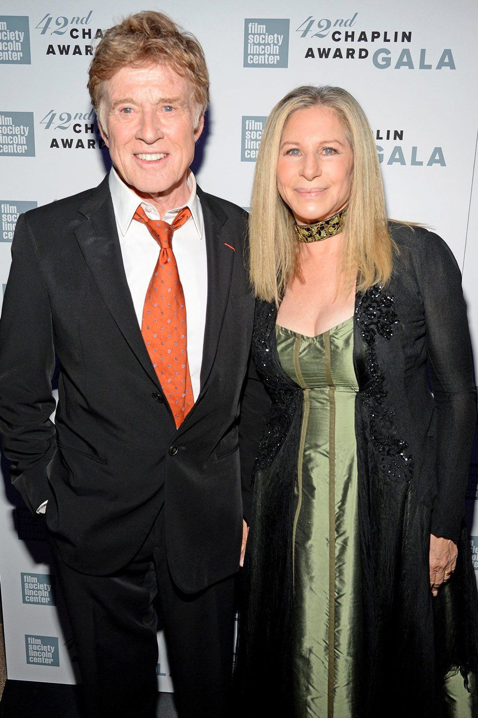 Redford and Streisand posed together in 2015 when Streisand presented him with the Chaplin Award.