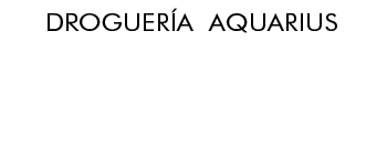 Un logotipo en blanco y negro para drogueria aquarius sobre un fondo blanco.