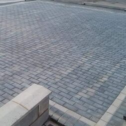 Charcoal Block Paving with light boarder