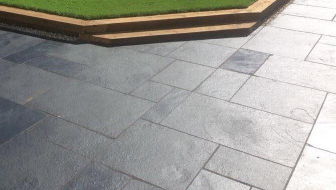 Charcoal limestone paving
