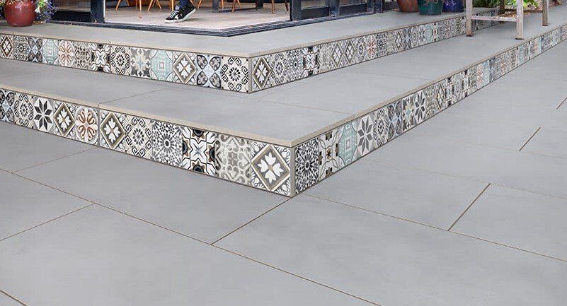 patterned porcelain paving