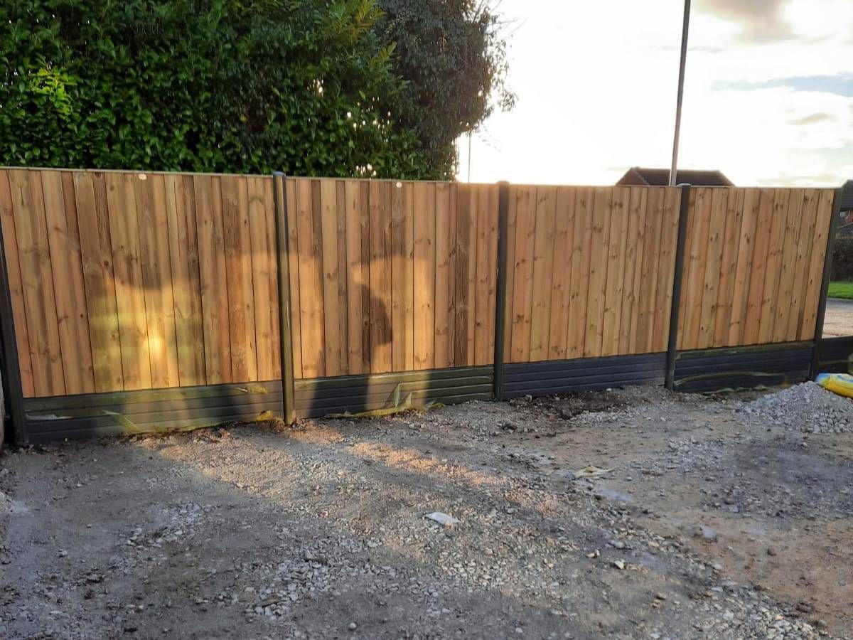 Wooden garden fencing installed by Paving Leeds