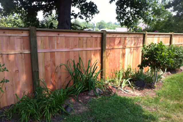 wooden privacy fence