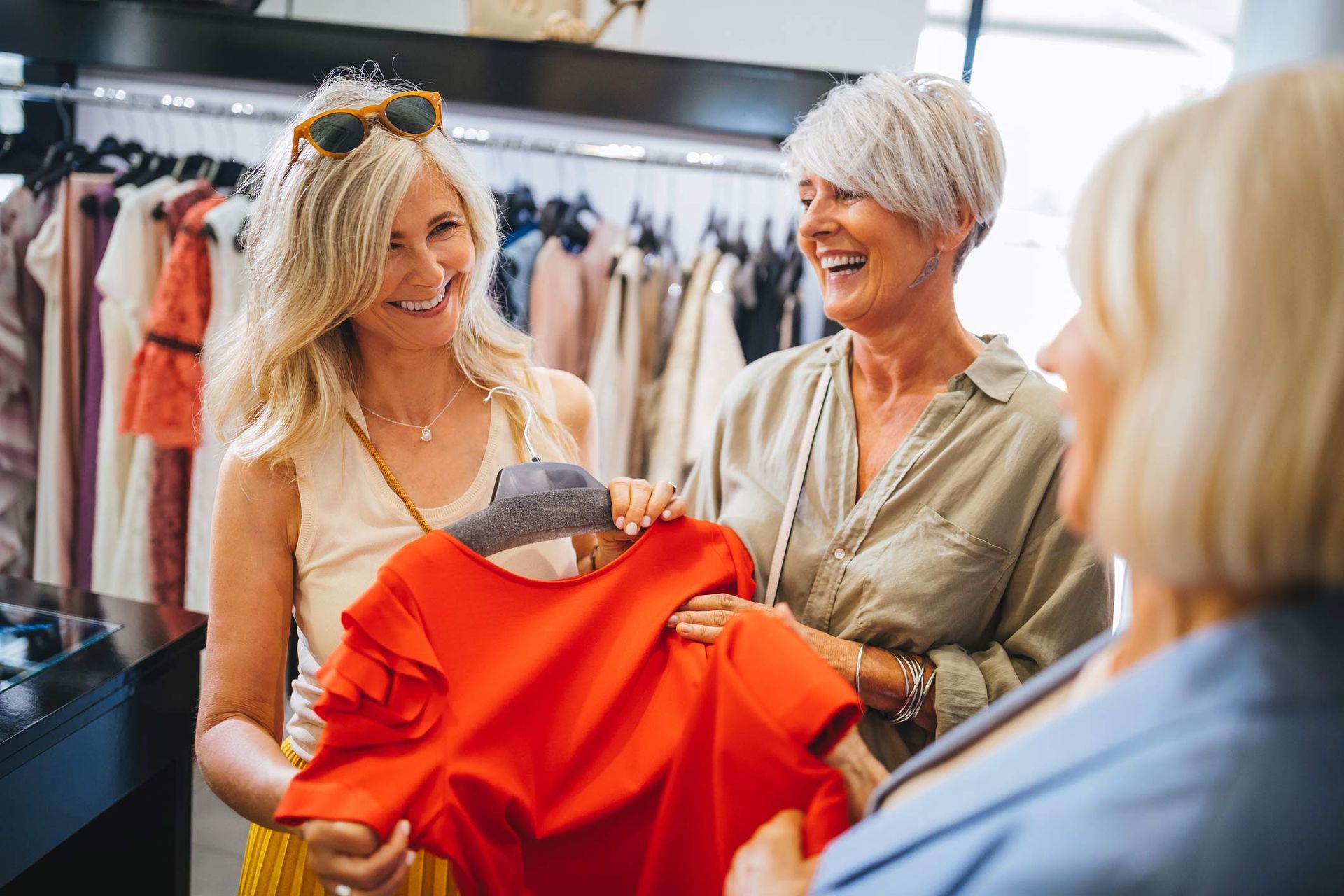 Mature woman shopping with clothes | Adelaide, SA | Pristine Support Services