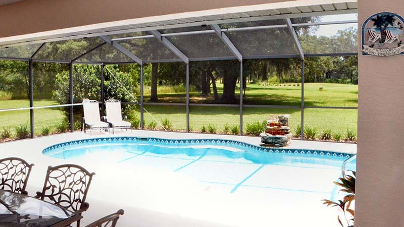 Patio cover in pool 2 — House Replacement Windows in Citrus County, FL