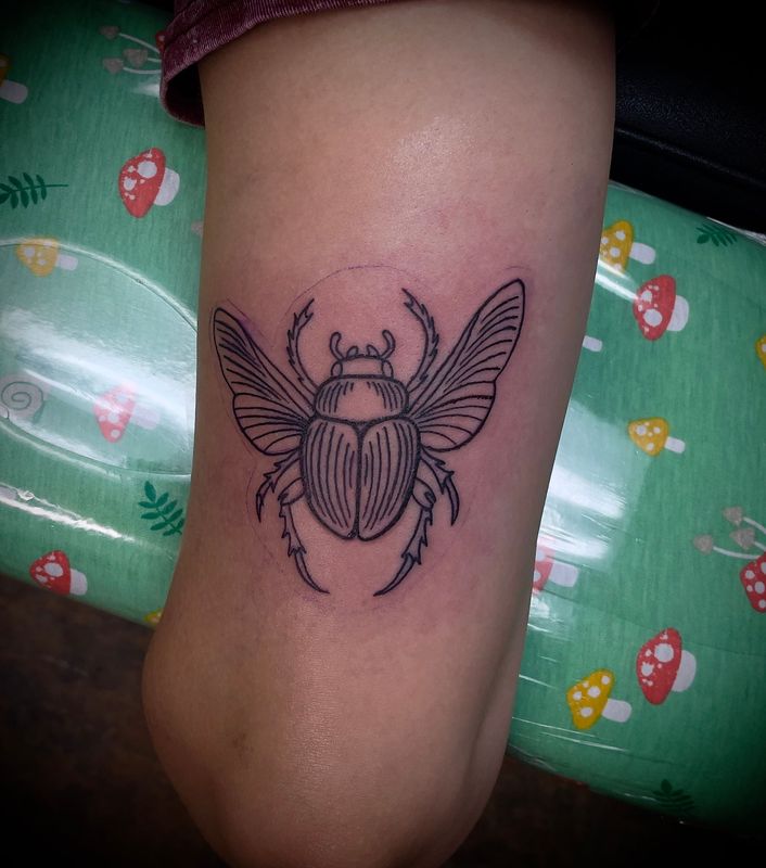 Adrianna tattoo work: Woodcut & Japanese Traditional