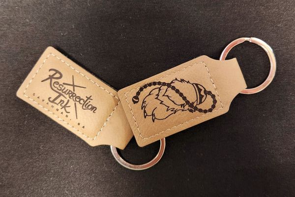 Resurrection Ink rabbit's foot key chain