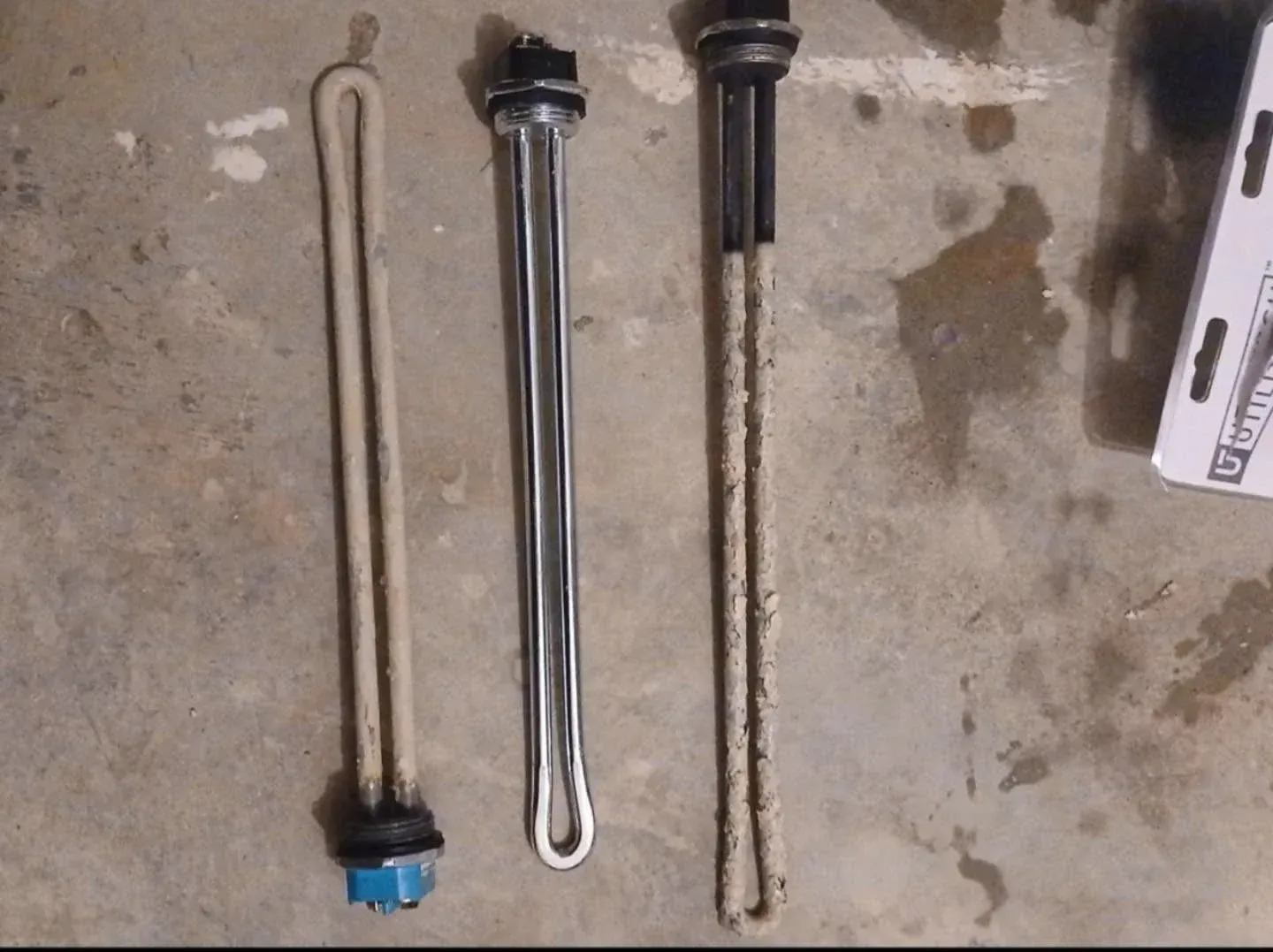 Mineral buildup in water heater elements due to hard water in Martinsburg, WV