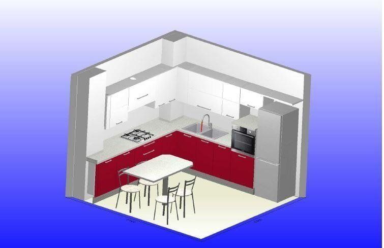 progettazione di una cucina effettuata in negozio di arredamento casa a Bologna
