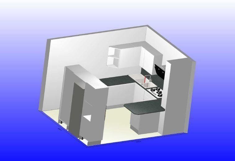 progetto 3D di una cucina effettuato da negozio di arredamenti a Bologna