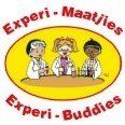 The logo for experi-maatjes is a cartoon of three people sitting at a table.