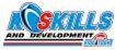 A logo for a company called skills and development