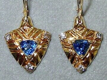 Two Blue Gem Earrings - Portland, OR - Goldmark Jewelers