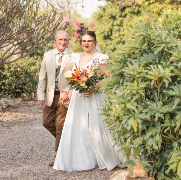 A Bride Is Walking Down The Aisle With Her Father — Eternal Weddings & Couture In Woolner, NT